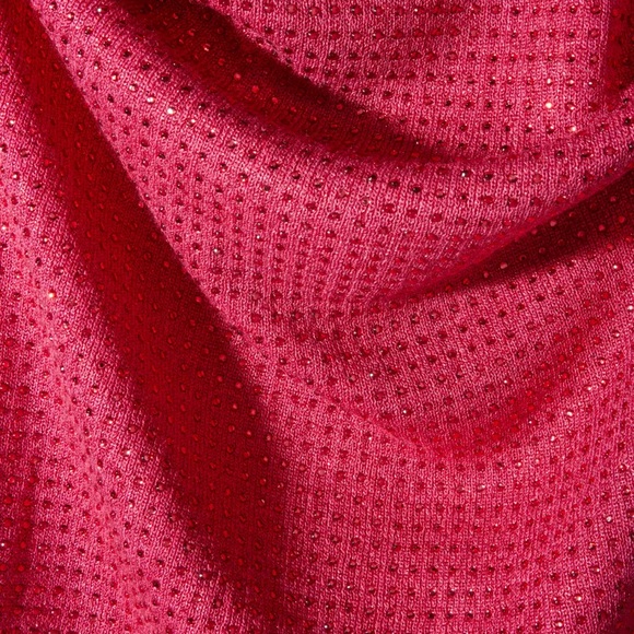 Boston Proper Fuchsia Wide-Leg Rhinestone Pants - Picture 7 of 7